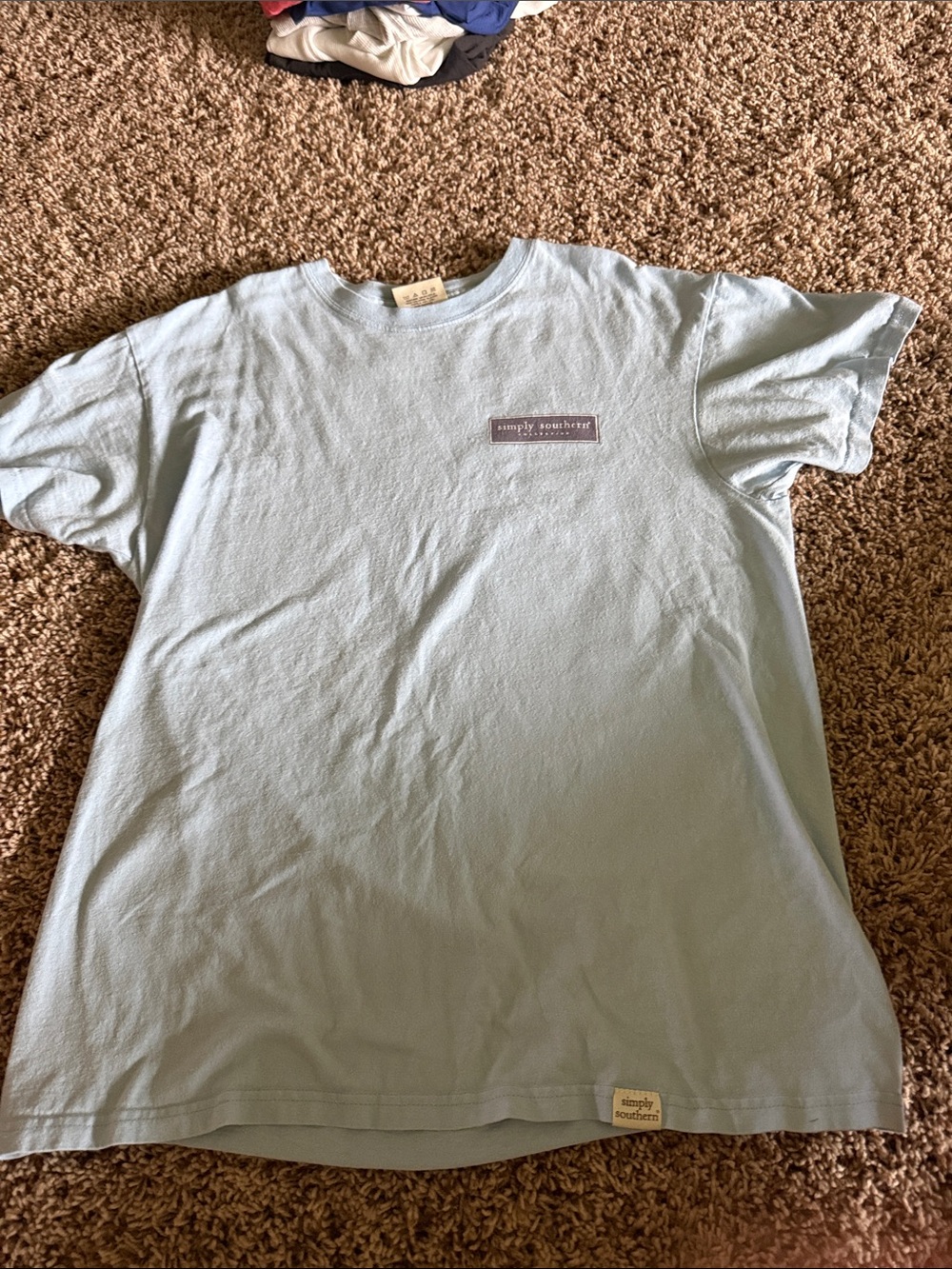 Simply Southern Light Blue Short Sleeve Logo Tee